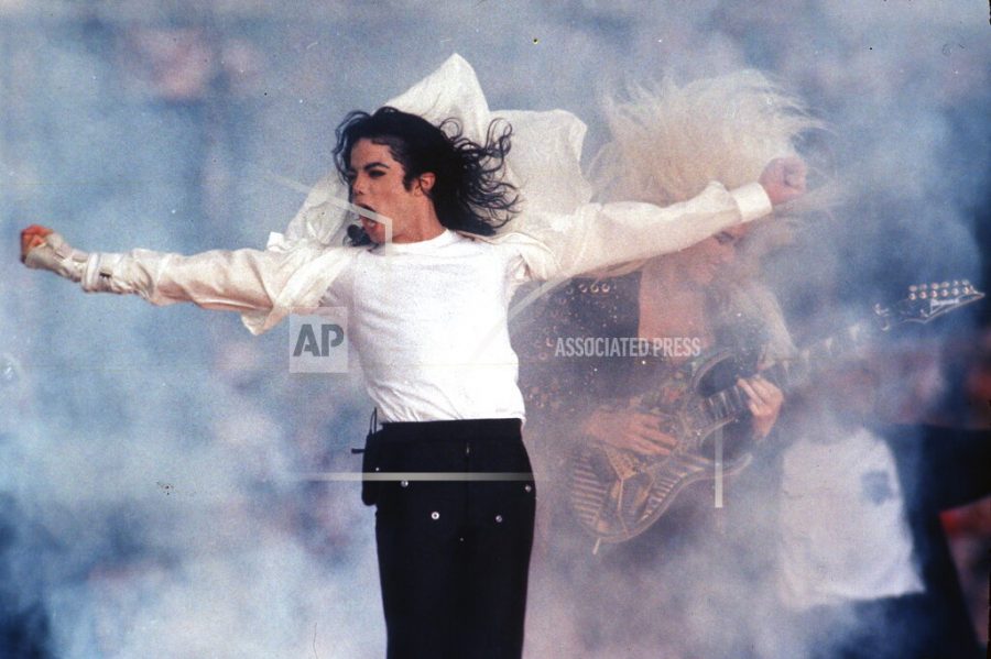FILE - This Feb. 1, 1993 file photo shows Pop superstar Michael Jackson performing during the halftime show at the Super Bowl in Pasadena, Calif. Regardless of your musical tastes, it seems the Super Bowl halftime show has gone there. From the sublime (Tony Bennett) to the ridiculous ( Janet Jacksons ``uncovering), and from Michael Jacksons moonwalks to U2s majestic remembrance of the 911 victims, the halftime presentations have drawn nearly as much attention as the NFL championship game itself. (AP Photo/Rusty Kennedy, File)