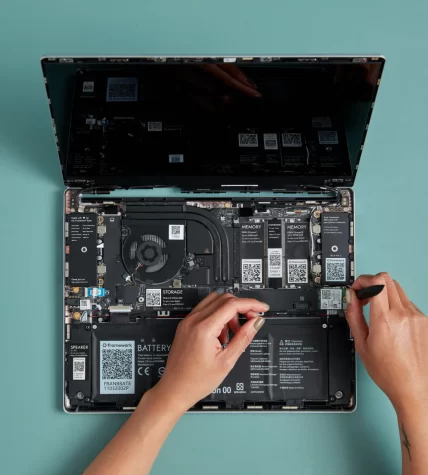 The Framework laptop allows people to switch out parts easily.